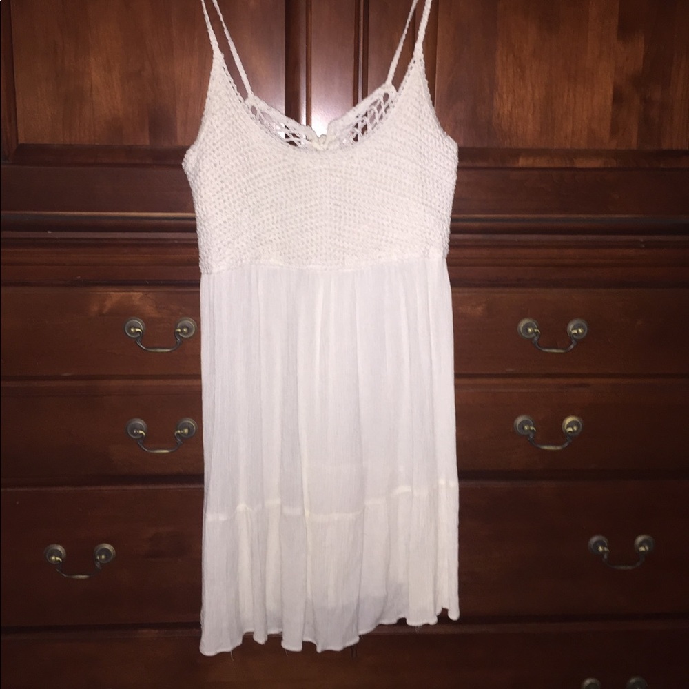 White Crochet Dress